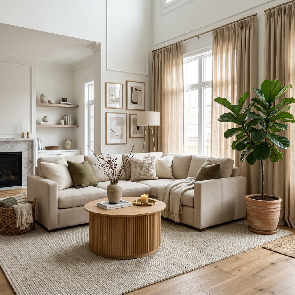 Sunlit living room styled with Rest Well furniture