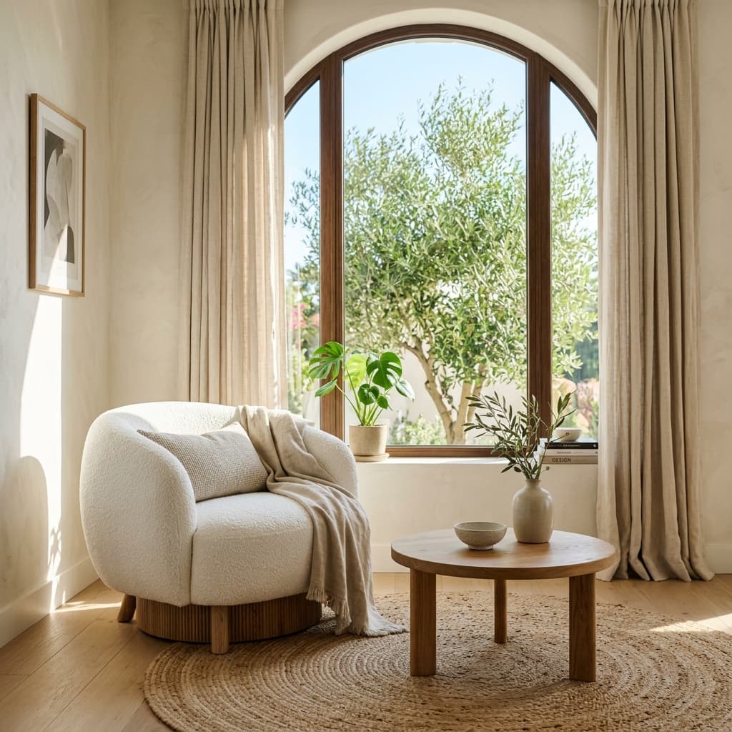 Quiet reading corner styled with Rest Well furniture