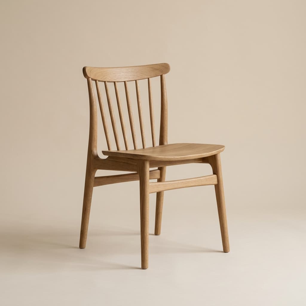 Solid oak dining chair