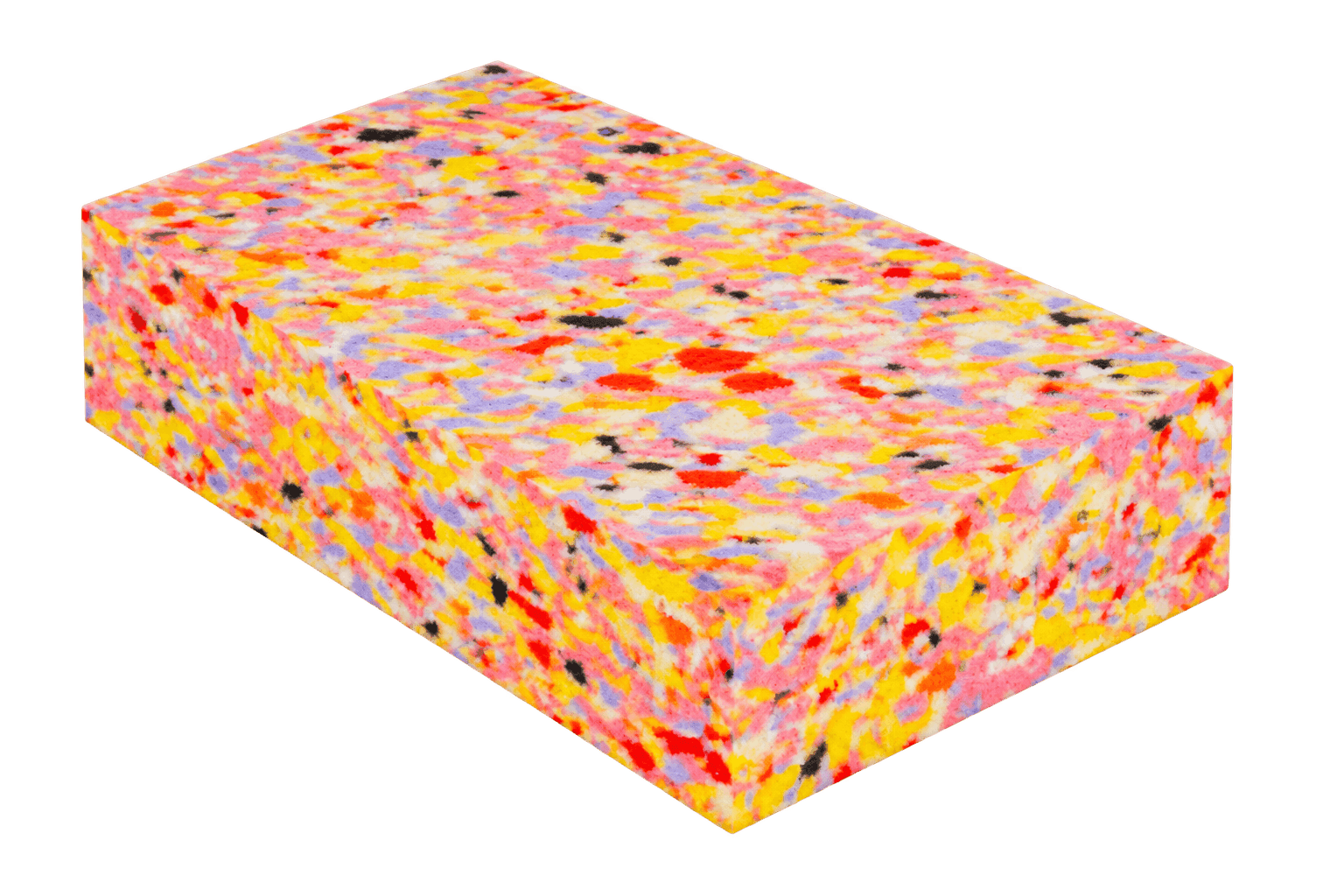 Block of rebonded foam